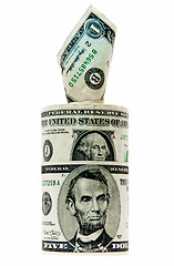 Image showing banknotes dollars on white background