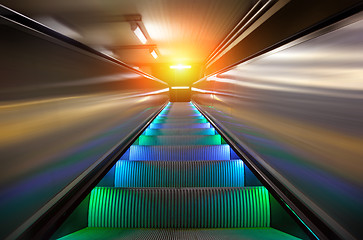 Image showing the escalator of subway station 