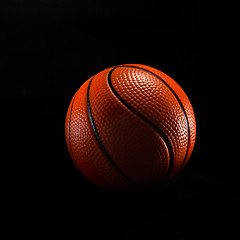 Image showing basketball ball isolated on black 