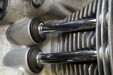 Image showing motorcycle engine detail