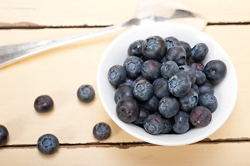 Image showing fresh blueberry bowl