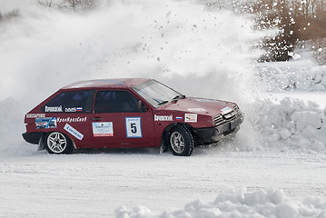 Image showing Sports ice competitions on cars