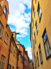 Image showing Bright buildings in the old center of Stockholm