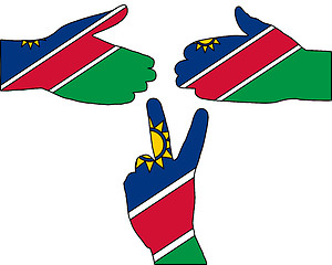 Image showing Namibia hand signal