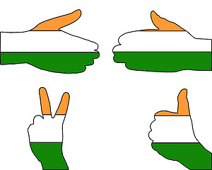 Image showing India hand signal