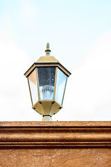 Image showing old lamp on the wall 