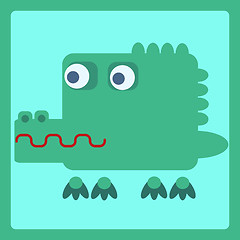 Image showing crocodile stylized cartoon icon