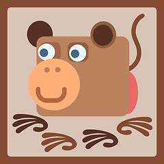 Image showing monkey stylized cartoon icon