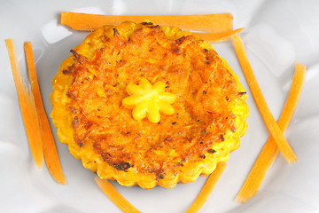 Image showing Mini vegetarian quiche with carrots
