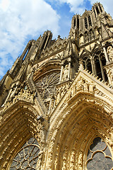 Image showing Notre-Dame de Reims Cathedral, France.