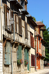 Image showing Half-timbered houses in Troyes, France