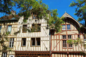 Image showing Half-timbered houses in Troyes, France