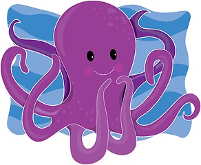 Image showing Purple  Octopus