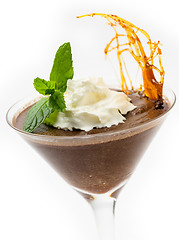 Image showing chocolate mousse closeup