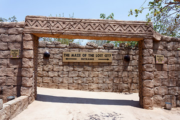 Image showing entrance to Maze, labyrinth in Lost City, South Africa