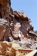 Image showing elephant statue on the Bridge of Time, Sun City resort