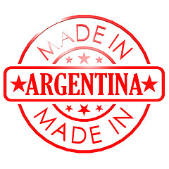 Image showing Made in Argentina red seal