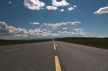 Image showing empty long road