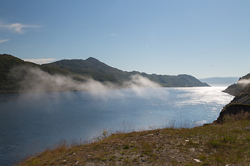 Image showing view over fjord in northern norway