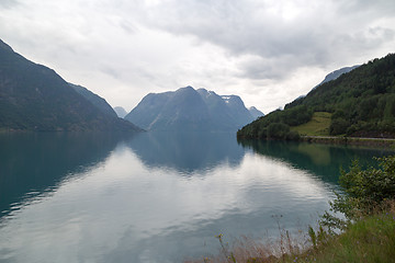 Image showing View over fjord