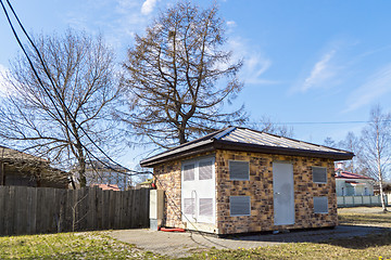 Image showing Electric utility building in spring city 