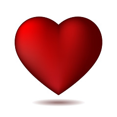 Image showing Red heart icon isolated on white