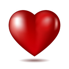 Image showing Red heart icon isolated on white