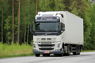 Image showing White Volvo FH Truck on the Road