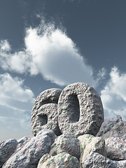 Image showing number sixty rock