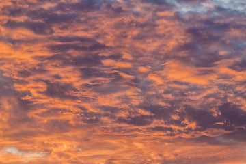 Image showing Clouds at sunset