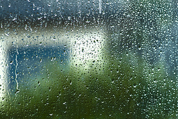 Image showing Rain behind a window