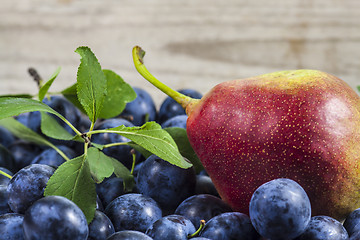 Image showing Pear and  plum