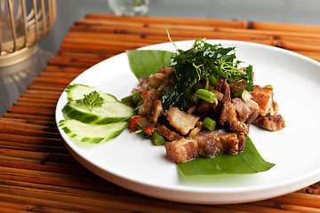 Image showing Thai Crispy Pork Meal