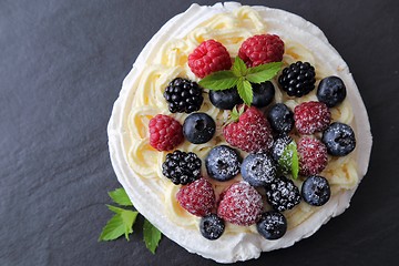 Image showing Dessert with berries