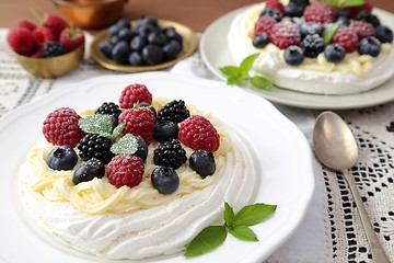 Image showing Dessert with berries