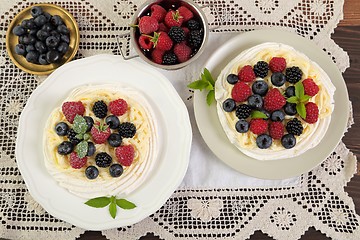Image showing Dessert with berries