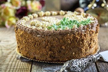 Image showing Cake with cream Charlotte.
