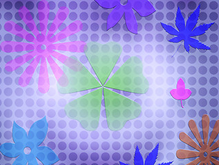 Image showing Flowers & Leafs - background