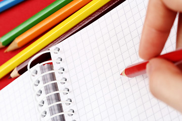 Image showing Pencil and agenda