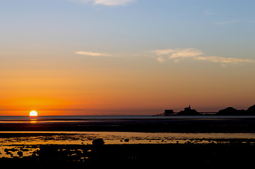 Image showing Sunrise on the Mumbles