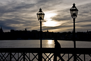 Image showing Embankment of Norrström river, Stockholm, Sweden