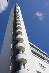 Image showing Olympic stadium tower, Helsinki, Finland