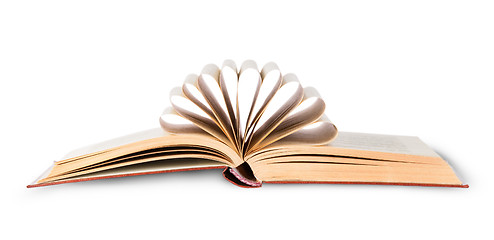 Image showing Open book with folded pages