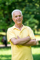 Image showing Portrait of smiling elderly man