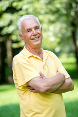 Image showing Portrait of smiling elderly man