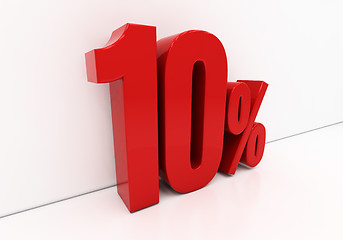 Image showing 3D red 10 percent