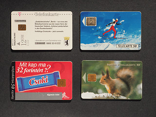 Image showing European phone cards