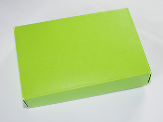 Image showing Green yellow paper box