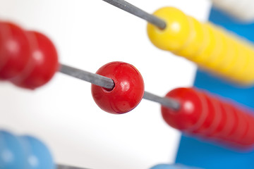 Image showing Close up colorful abacus, selective focus