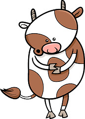 Image showing farm cow cartoon illustration